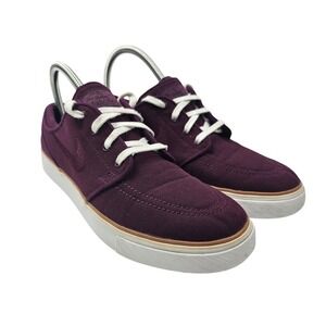 Nike SB Zoom Stefan Janoski Canvas Maroon Bordeaux Shoes Women's Sz 9 AQ7407-661